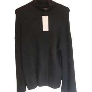 French Connection Black Soft Black Turtleneck Sweater  NWT Womens Size  S